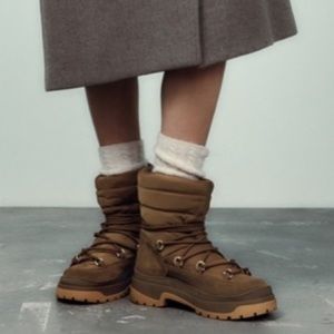 Zara women puffer boots